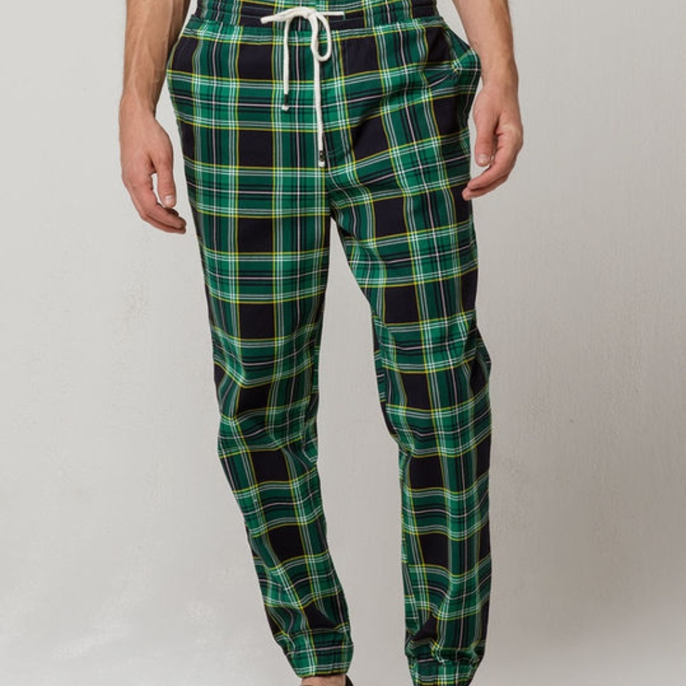 ELWOOD Plaid Joggers | Men's